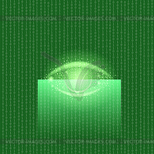 Biometric Identification System for Eyes - vector image