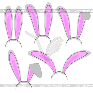 Cute Easter Rabbit Ears - royalty-free vector clipart