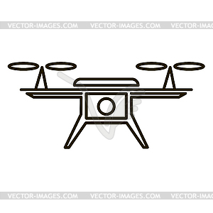 Photo and Video Air Drone Icon - vector image