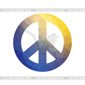 Colored Pacifist Sign - vector clip art