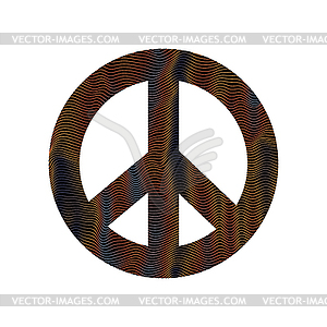 Colored Pacifist Sign - vector clipart