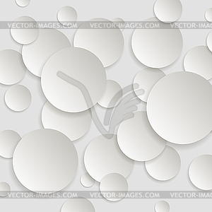 Paper Round Background with Drop Shadows - vector image