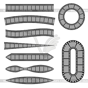 Set of Retro Film Stripes - vector clipart
