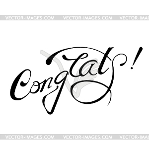 Congrats Lettering Sign - vector clipart