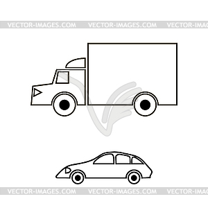 Container Truck Icon - vector image