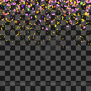 Colorful Paper Confetti on Checkered Background - vector clipart