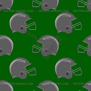 Sport Football Helmet Seamless Pattern - vector clipart