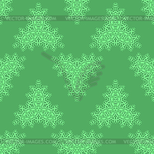 Green Ornamental Seamless Pattern. Endless - royalty-free vector image