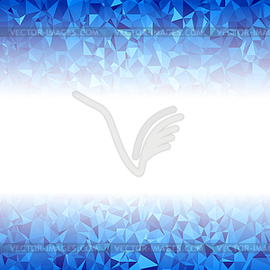 Blue Polygonal Background. Rumpled Triangular - vector image