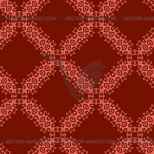 Red Ornamental Seamless Pattern. Endless Texture. - vector clipart