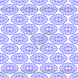 Blue Ornamental Seamless Pattern. Endless Texture. - vector image