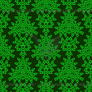 Зеленый орнамент бесшовные шаблон. Бесконечный - клипарт в векторном формате
