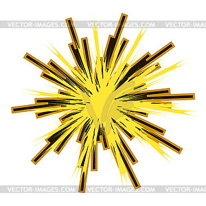 Explode Flash, Cartoon Explosion, Star Burst - vector clipart