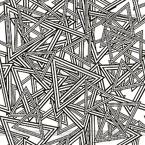 Striped Triangles Seamless Pattern - vector image