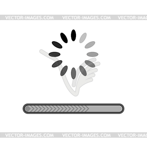 Loading Grey Icon - vector image