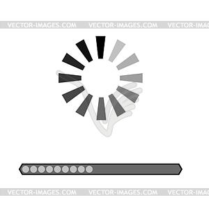Загрузка Серый значок - векторное изображение EPS