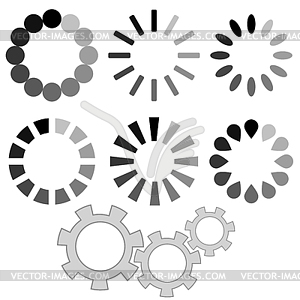 Loading Grey Icons - vector image