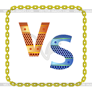 Concept of Confrontation, Final Fighting. Versus - vector clipart