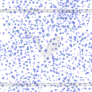 Set of Blue Stars. Seamless Starry Pattern - vector image