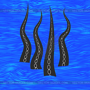 Tentacles Octopus. Parts of Sea Monster. Natural - vector clipart / vector image