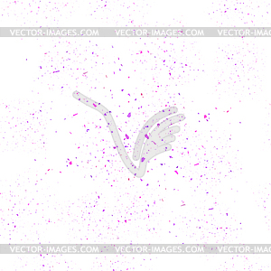 Pink Confetti Seamless Pattern. Set of Particles - vector clipart