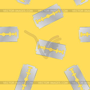 Traditional Double Edge Razor Blade Seamless - vector clip art