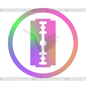 Traditional Double Edge Razor Blade. Tool for - royalty-free vector clipart