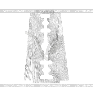 Traditional Double Edge Razor Blade. Tool for - vector image