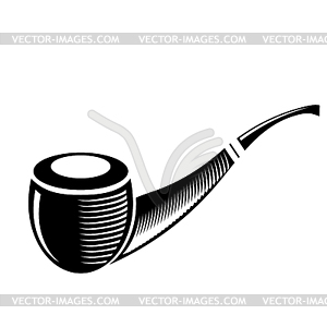 Ретро деревянная курящая труба - изображение векторного клипарта
