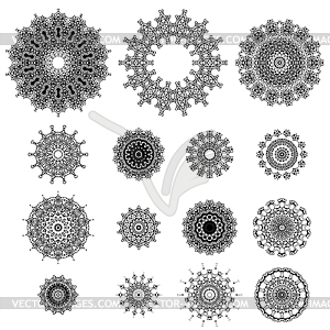 Ornamental Line Pattern. Round Texture. Geometric - vector clip art