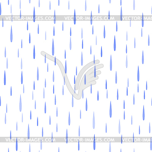 Seamless Blue Rain Drops Pattern - vector clipart