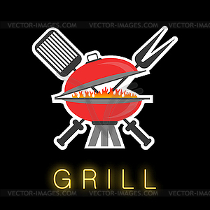 Barbeque Colored Icon - vector image