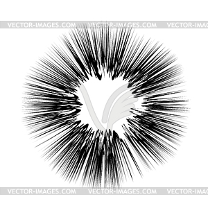 Explode Flash, Cartoon Explosion, Star Burst - white & black vector clipart
