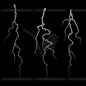Set of Different Thunders - vector clipart