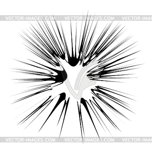 Explode Flash, Cartoon Explosion, Star Burst - white & black vector clipart