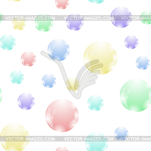 Colored Soap Bubbles Seamless Pattern - vector clipart