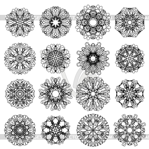 Ornamental Line Pattern. Round Texture. Geometric - vector clipart