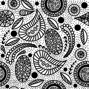 Doodle Seamless Pattern - royalty-free vector clipart