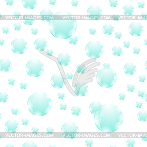 Azure Soap Bubbles Seamless Pattern - vector clipart