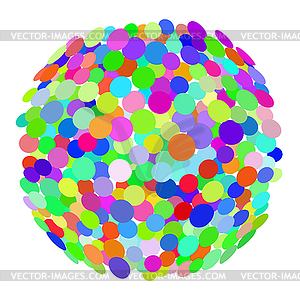 Colorful Microbes. Pandemic Colored Backteria. - vector image