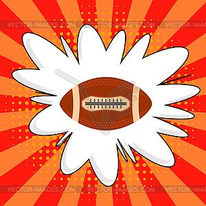 American Football Ball. Rugby Sport Icon. Sports - vector image