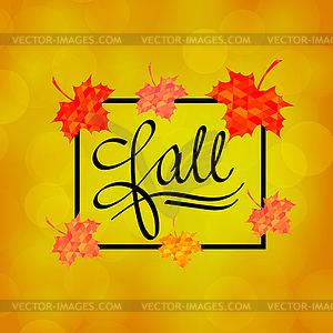 Autumn Calligraphy. Seasonal Fall Lettering - vector image