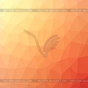 Orange Polygonal Background. Rumpled Triangular - vector image