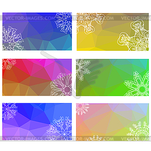 Colorful Henna Mandala Design. Winter Flyer - vector clipart