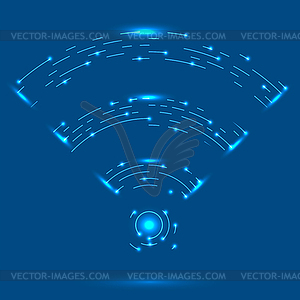 GPRS Logo. Radio Wave Icon. Wireless Network - vector clip art