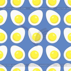 Fried Eggs Seamless Pattern - vector clip art