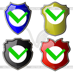 Security Check Icon, Shield Logotype, Protect - vector clipart