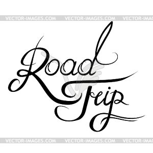 Road Trip Lettering  - vector clip art