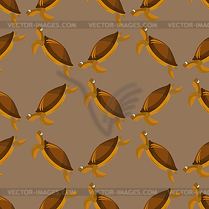 Ocean Turtle Seamless Pattern. Sea Graphic Simple - vector image