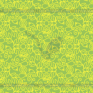 Yellow Floral Pattern - vector image